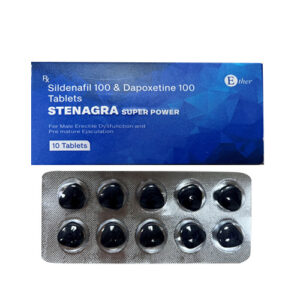 藍鑽超級偉哥威而鋼雙效片 Stenagra super power Sildenafil 100 & Dapoxetine 100 Tablets 10粒/盒  台灣官網正品